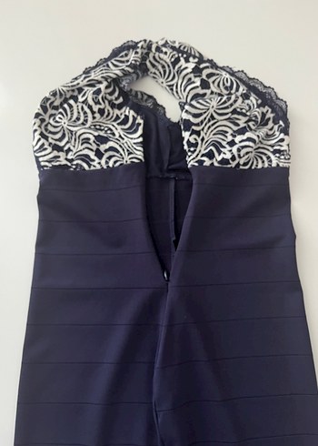 İşlemeli Lacivert Lipsy Midi Elbise - Görsel 3