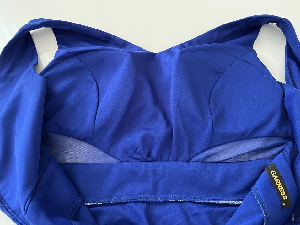 Saks Mavisi Midi Kadın Abiye Elbise - Görsel 4