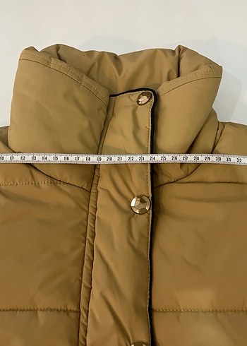 Fabrika Kemerli Bej Midi Kışlık Kadın Mont - Görsel 3