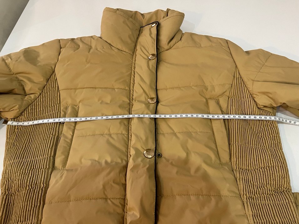 Fabrika Kemerli Bej Midi Kışlık Kadın Mont - Görsel 4