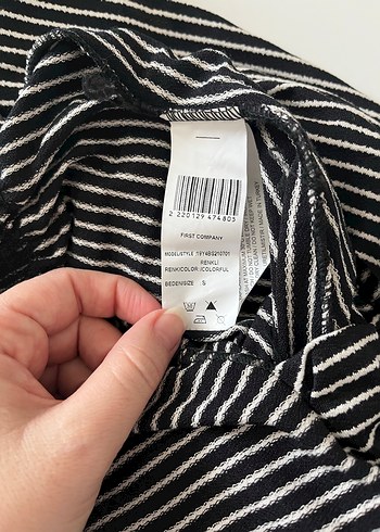 Çizgili Pilili V Yaka Tulum - Görsel 6