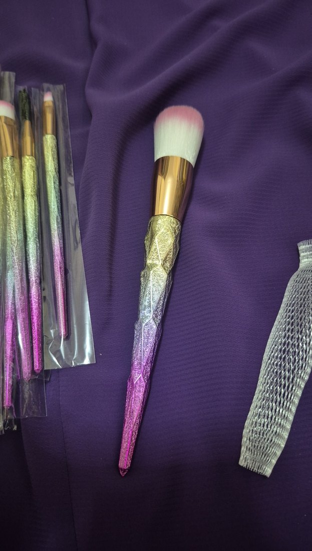 Pastel Renkli Çoklu Makyaj Fırça Seti - Görsel 4