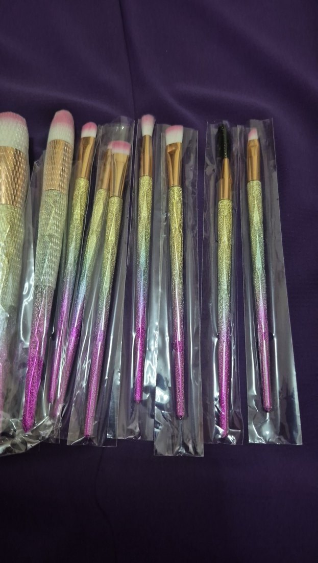 Pastel Renkli Çoklu Makyaj Fırça Seti - Görsel 3