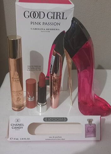 Pierre Cardin Carolina herrara good girl pink passion parfüm chanel candy parf