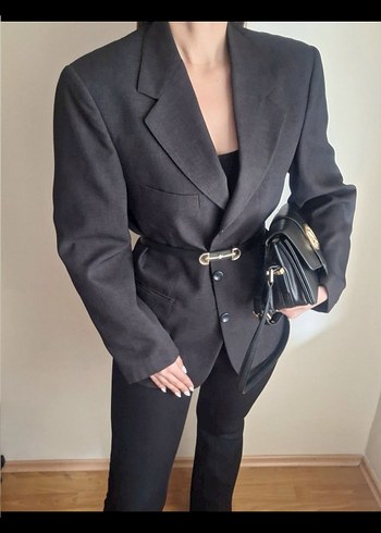 Gri Kadın Blazer Ceket