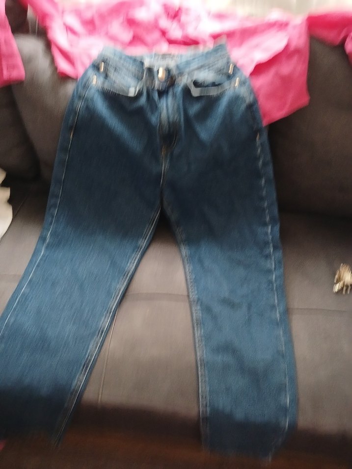 Düğmeli Pembe Salaş Kadın Kot Pantolon - Görsel 4