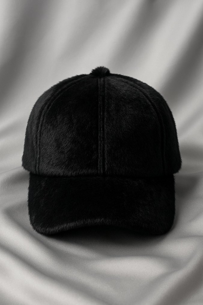 Siyah Peluş Tüylü Kadın Şapka ve Kulaklık Seti Soğuktan Koruyucu - Görsel 4