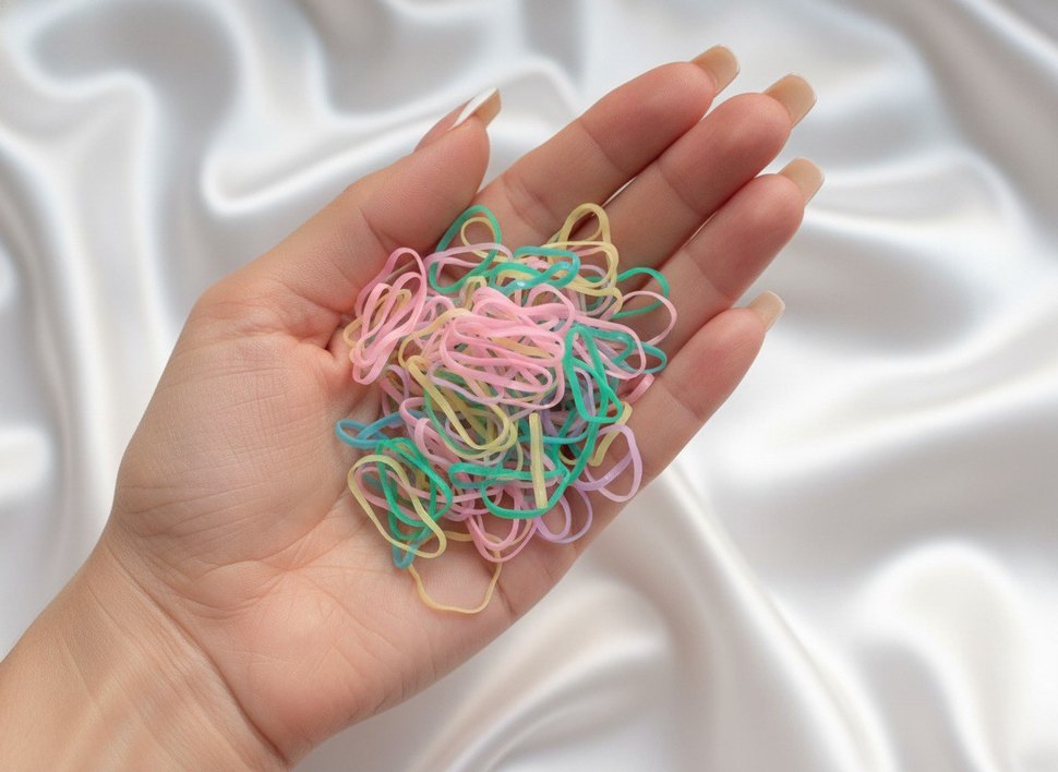 Pastel Tüylü Renkli 3lü Kadın Perma Lastik Toka Seti - Görsel 4