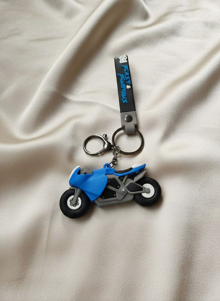 3D Figürlü Motosiklet Temalı Anahtarlık Çanta Süsü Charm - Görsel 5