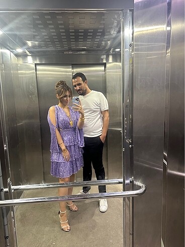 Adil Işık Pullu mor elbise