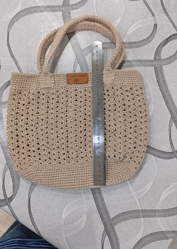 Bej Örgü Kadın Çanta - Görsel 3