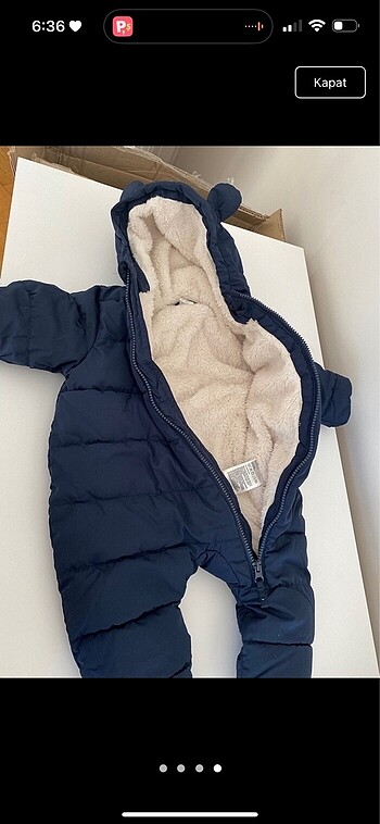 3 Ay Beden lacivert Renk H&M astronot mont