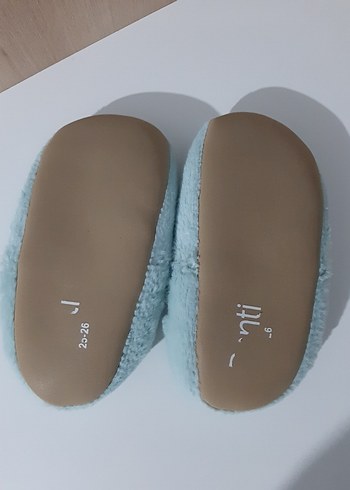 Nakışlı Mavi Kız Çocuk Panduf - Görsel 3