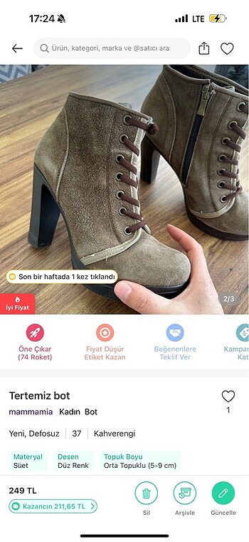 37 Beden haki Renk Mammamia