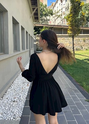 İspanyol Kol Detaylı Şortlu Sandy Elbise - Görsel 2