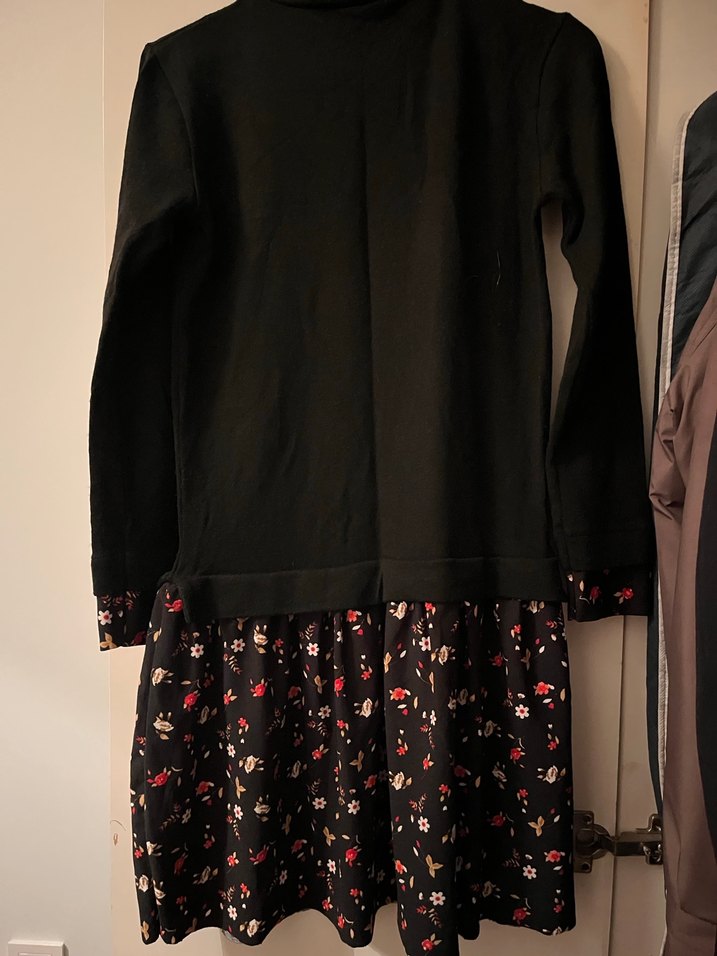 Uzun Kollu Siyah Triko Elbise - Görsel 2