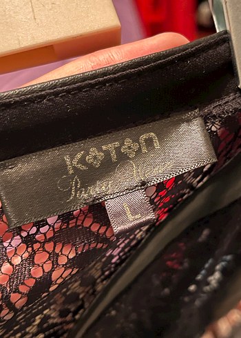 Koton Siyah Nakışlı Uzun Dantelli Elbise - Görsel 3