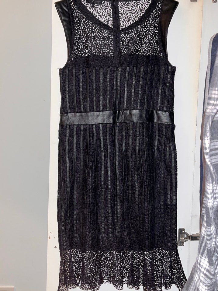 Koton Siyah Nakışlı Uzun Dantelli Elbise - Görsel 2