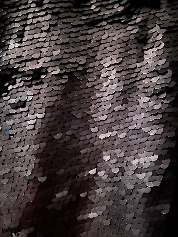 Siyah Payetli V Yaka İnce Askılı Kadın Bluz - Görsel 2