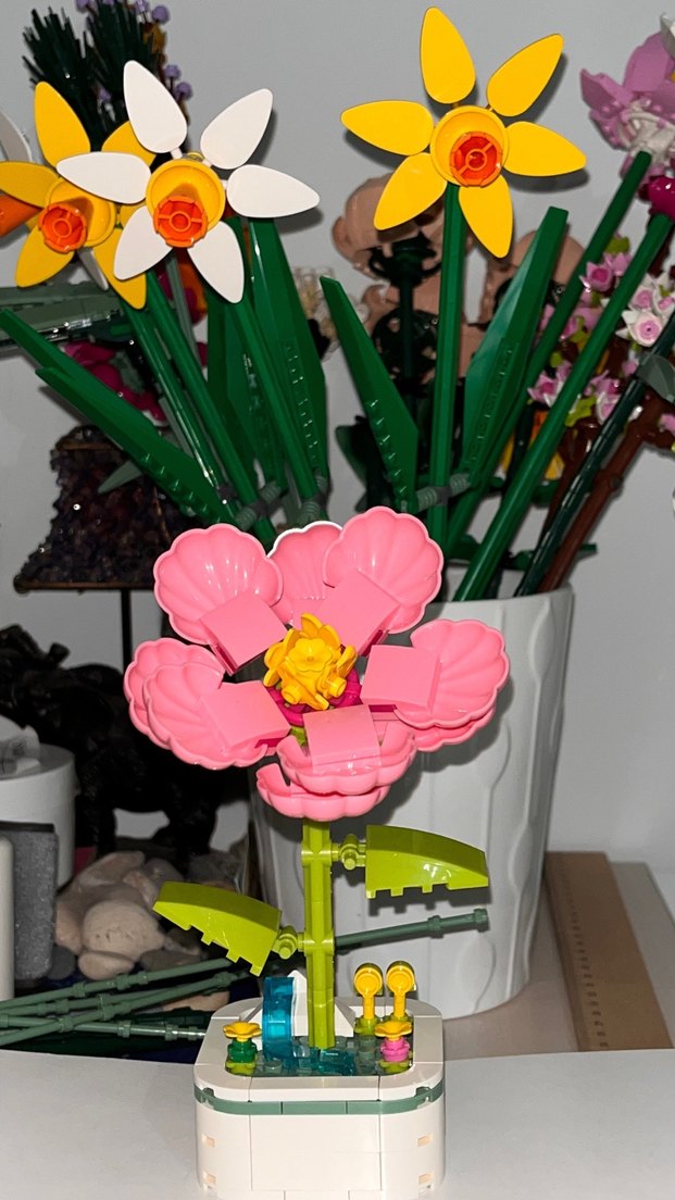 Pembe Lego Çiçek Modeli - Görsel 3