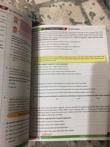 Beden 8.sınıf din kültürü soru bankası. Bu yıl alındı.kullanılmadı