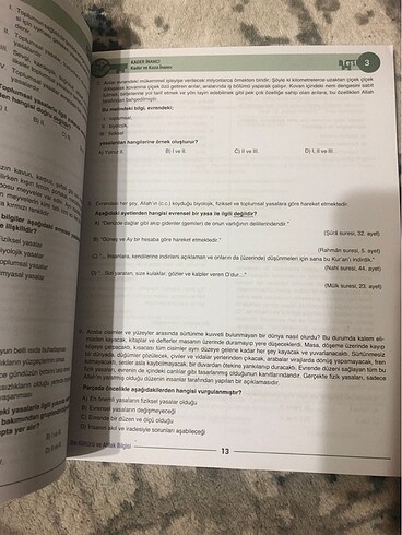 Beden 8.sınıf din kültürü soru bankası. Bu yıl alındı.kullanılmadı