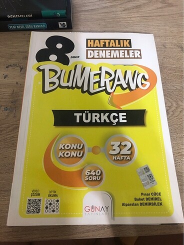 Günay bumerang 8. Sınıf 32 li türkçe deneme
