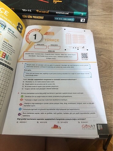 Beden Günay bumerang 8. Sınıf 32 li türkçe deneme