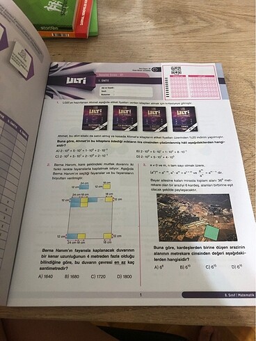  Beden Ulti yayınları 8. Sınıf matematik 20 li deneme