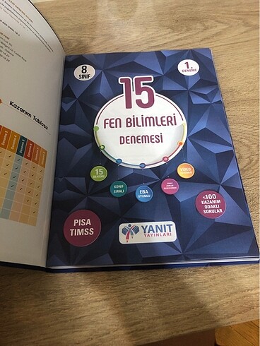 Beden Yanıt yayınları 8. Sınıf fen bilimleri 15 li deneme