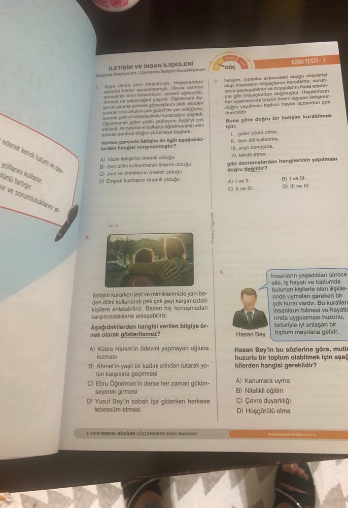 7. Sınıf Sosyal Bilgiler Soru Bankası - Görsel 2
