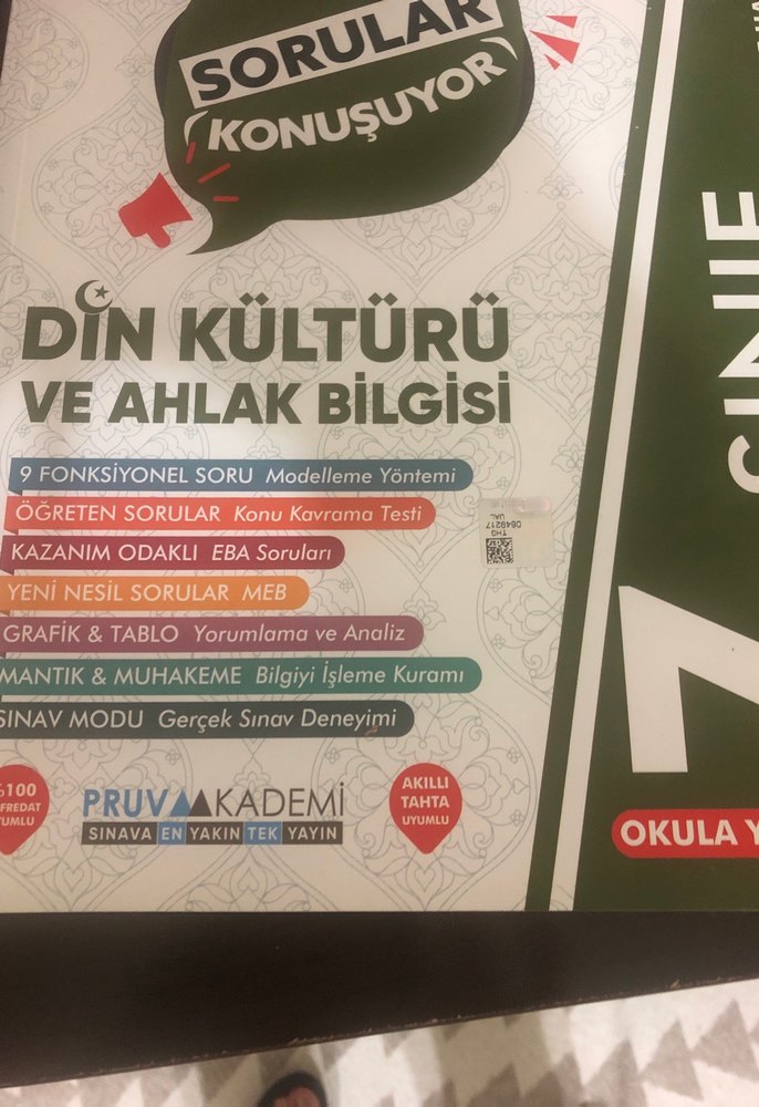 7. Sınıf Din Kültürü ve Ahlak Bilgisi Soru Kitabı - Görsel 2