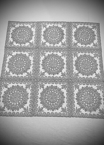 Diğer GRİ Renk Kare Runner (95×95) **ÖZEL SERİ** BÜYÜK BOY