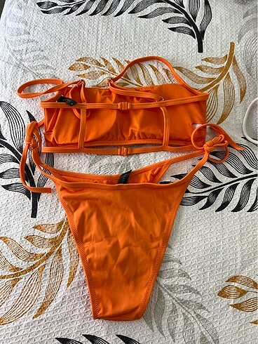 36 Beden turuncu Renk Bikini takımı