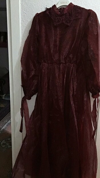 38 Beden bordo Renk Abiye elbise
