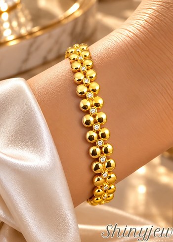 Accessorize  Altin Tonlu Tasli İnce Bileklik