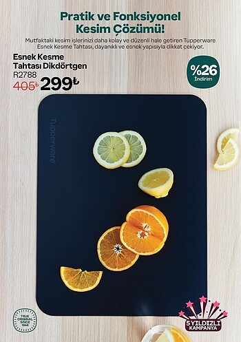 Tupperware kesme tahtası