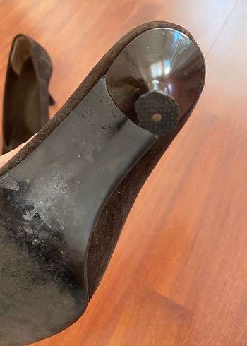 38 Beden kahverengi Renk Kahverengi Süet Stiletto Kadın Ayakkabı