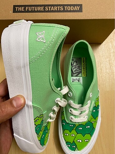 36,5 Beden turkuaz Renk Vans custom