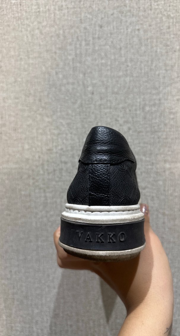 Yılan Desenli Siyah Platform Kadın Spor Ayakkabı - Görsel 2