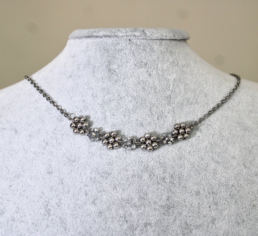 Gri Zincir Detaylı Midi Kadın Kolye - Görsel 2