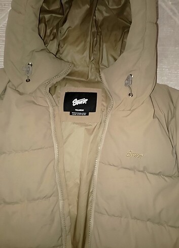 m Beden sarı Renk Pull and bear erkek şişme mont