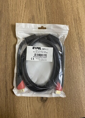 Eyfel HDMI TO HDMI 1.5m Altın Uçlu 24K + Kor.Kılıf 1.4 Ver. 3D K