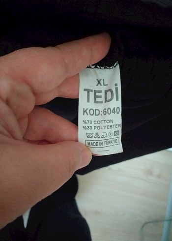 Erkek Siyah Street Style Tişört XL - Görsel 2