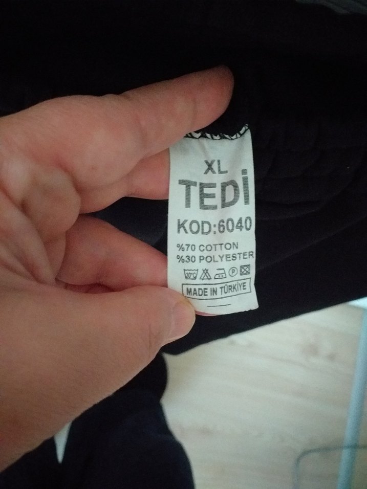 Erkek Siyah Street Style Tişört XL - Görsel 2