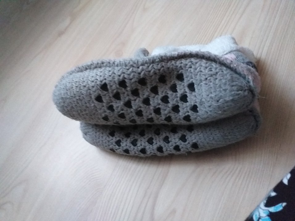 Kızlar için Beyaz Örgü Sıcak Ev Terlikleri - Görsel 2