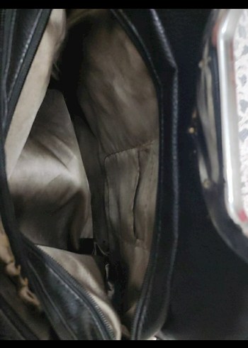 Kahverengi Deri Kareli Kadın Çanta - Görsel 3