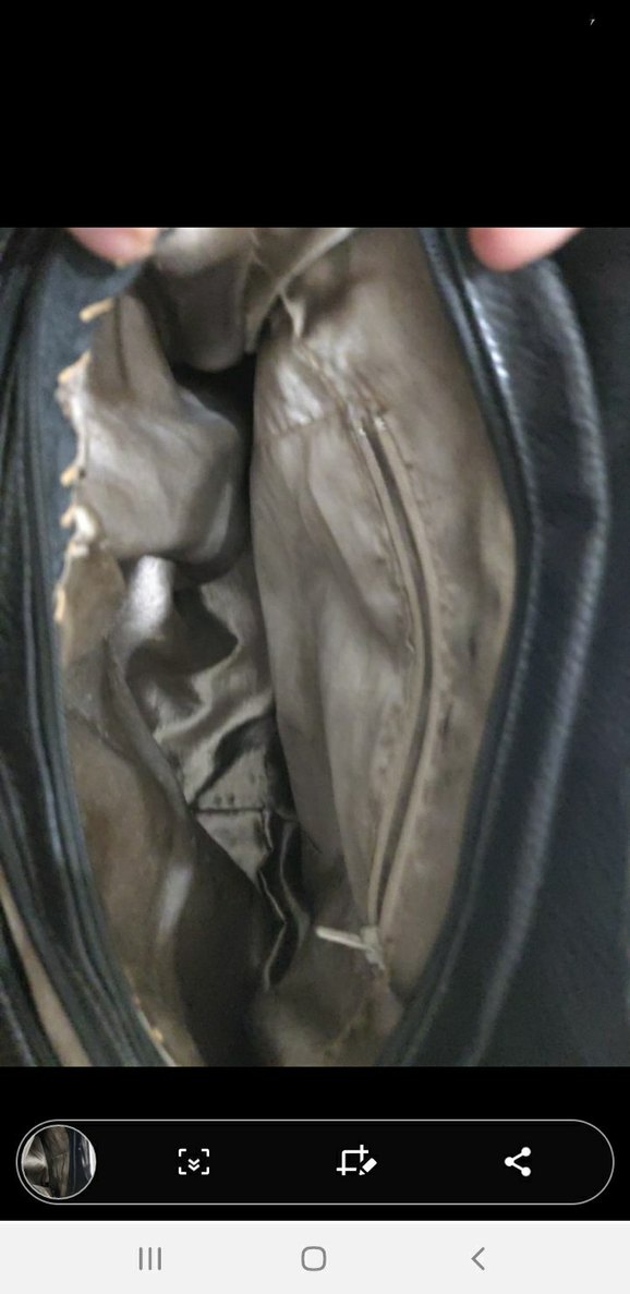 Kahverengi Deri Kareli Kadın Çanta - Görsel 4