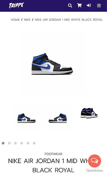 air jordan 1 mid white black royal