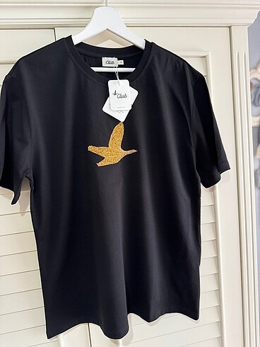 Gold taşlı beymen tshirt